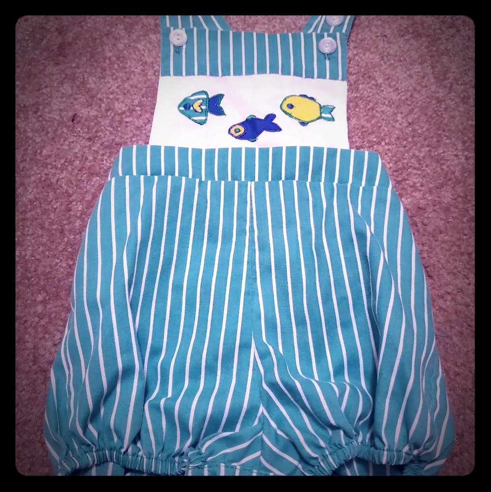 Baby boy bib romper